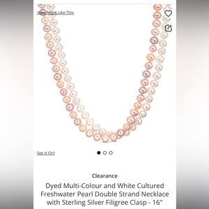 Peoples Jewellers double string pearl necklace